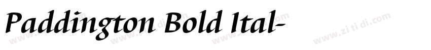 Paddington Bold Ital字体转换